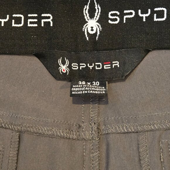 NWOT SPYDER Grey Core 5 Pocket Pants 36 x 30 - Picture 11 of 11